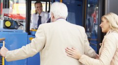 elevation - woman helps elderly man